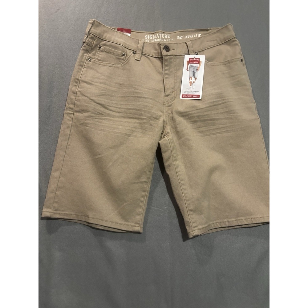 NEW Signature Shorts by Levi Strauss Athletic For Khaki Men's 30 Outdoor
